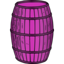 download Barrel Rendered clipart image with 270 hue color