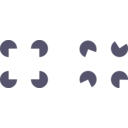 download Gestalt Perception Pacman clipart image with 225 hue color
