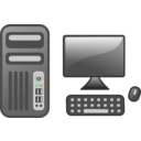 download Computer Workstation clipart image with 45 hue color