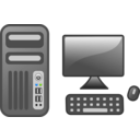 download Computer Workstation clipart image with 90 hue color