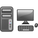 download Computer Workstation clipart image with 180 hue color