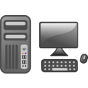 download Computer Workstation clipart image with 270 hue color