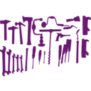 download Tools On The Wall clipart image with 90 hue color