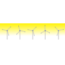 download 5 Wind Turbines clipart image with 225 hue color