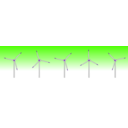 download 5 Wind Turbines clipart image with 270 hue color