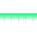 download 5 Wind Turbines clipart image with 315 hue color