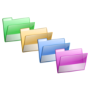 Simple Green Yellow Blue Violet Folders