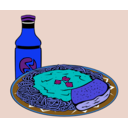 download Fast Food Menu Sample Usage clipart image with 180 hue color