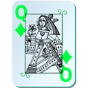 download Guyenne Deck Queen Of Diamonds clipart image with 135 hue color