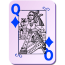 download Guyenne Deck Queen Of Diamonds clipart image with 225 hue color
