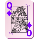 download Guyenne Deck Queen Of Diamonds clipart image with 270 hue color