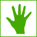 download Eco Green Hand Icon clipart image with 0 hue color
