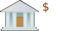 Bank Building Dollar Sign