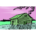 download Autumn Barn clipart image with 90 hue color