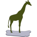 download Giraffe On Ice Brown clipart image with 45 hue color