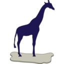 download Giraffe On Ice Brown clipart image with 225 hue color