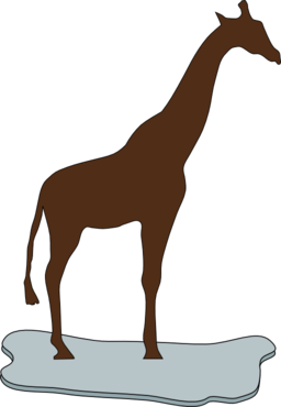 Giraffe On Ice Brown