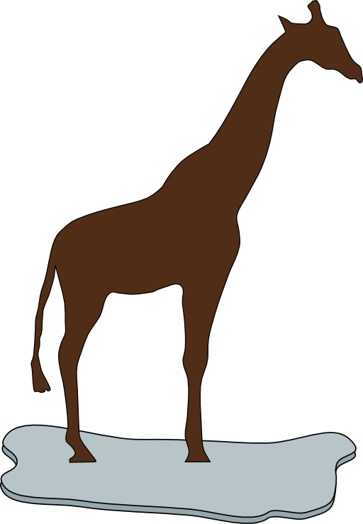 Giraffe On Ice Brown