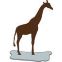 Giraffe On Ice Brown