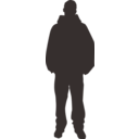 download Person Outline 2 clipart image with 180 hue color