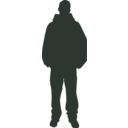 download Person Outline 2 clipart image with 315 hue color