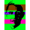 download Obama clipart image with 270 hue color