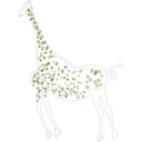 download Rock Art Acacus Giraffe clipart image with 90 hue color