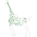 download Rock Art Acacus Giraffe clipart image with 135 hue color