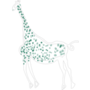 download Rock Art Acacus Giraffe clipart image with 180 hue color