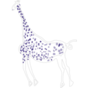 download Rock Art Acacus Giraffe clipart image with 270 hue color
