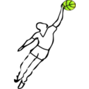 download Basketball Player clipart image with 45 hue color