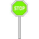 download Stop Sign clipart image with 90 hue color