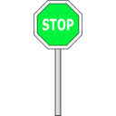 download Stop Sign clipart image with 135 hue color