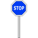 download Stop Sign clipart image with 225 hue color