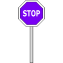 download Stop Sign clipart image with 270 hue color