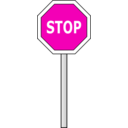 download Stop Sign clipart image with 315 hue color