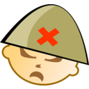 download Soldier clipart image with 0 hue color