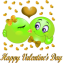 download Happy Valentine Smiley Emoticon clipart image with 45 hue color