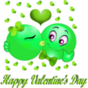 download Happy Valentine Smiley Emoticon clipart image with 90 hue color