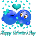 download Happy Valentine Smiley Emoticon clipart image with 180 hue color