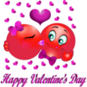 download Happy Valentine Smiley Emoticon clipart image with 315 hue color