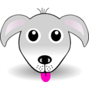 download Funny Dog Face Grey Cartoon clipart image with 315 hue color