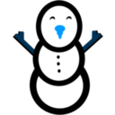 download Snowman clipart image with 180 hue color