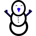 download Snowman clipart image with 225 hue color