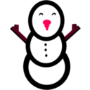 download Snowman clipart image with 315 hue color