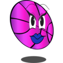 download Pretty Basketball clipart image with 270 hue color