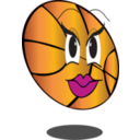 download Pretty Basketball clipart image with 0 hue color