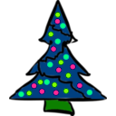 download Rough Xmas Tree clipart image with 90 hue color