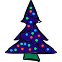 download Rough Xmas Tree clipart image with 135 hue color
