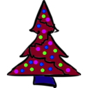 download Rough Xmas Tree clipart image with 225 hue color